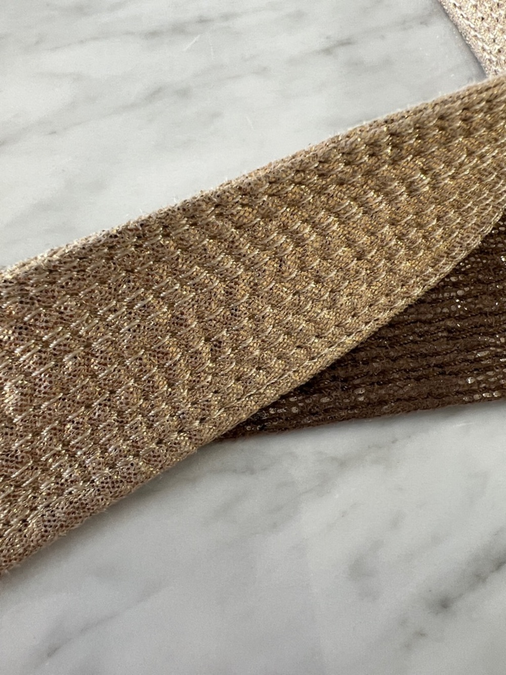 Set of Two Woven Metallic Wrap Belts - Picture 3 of 4